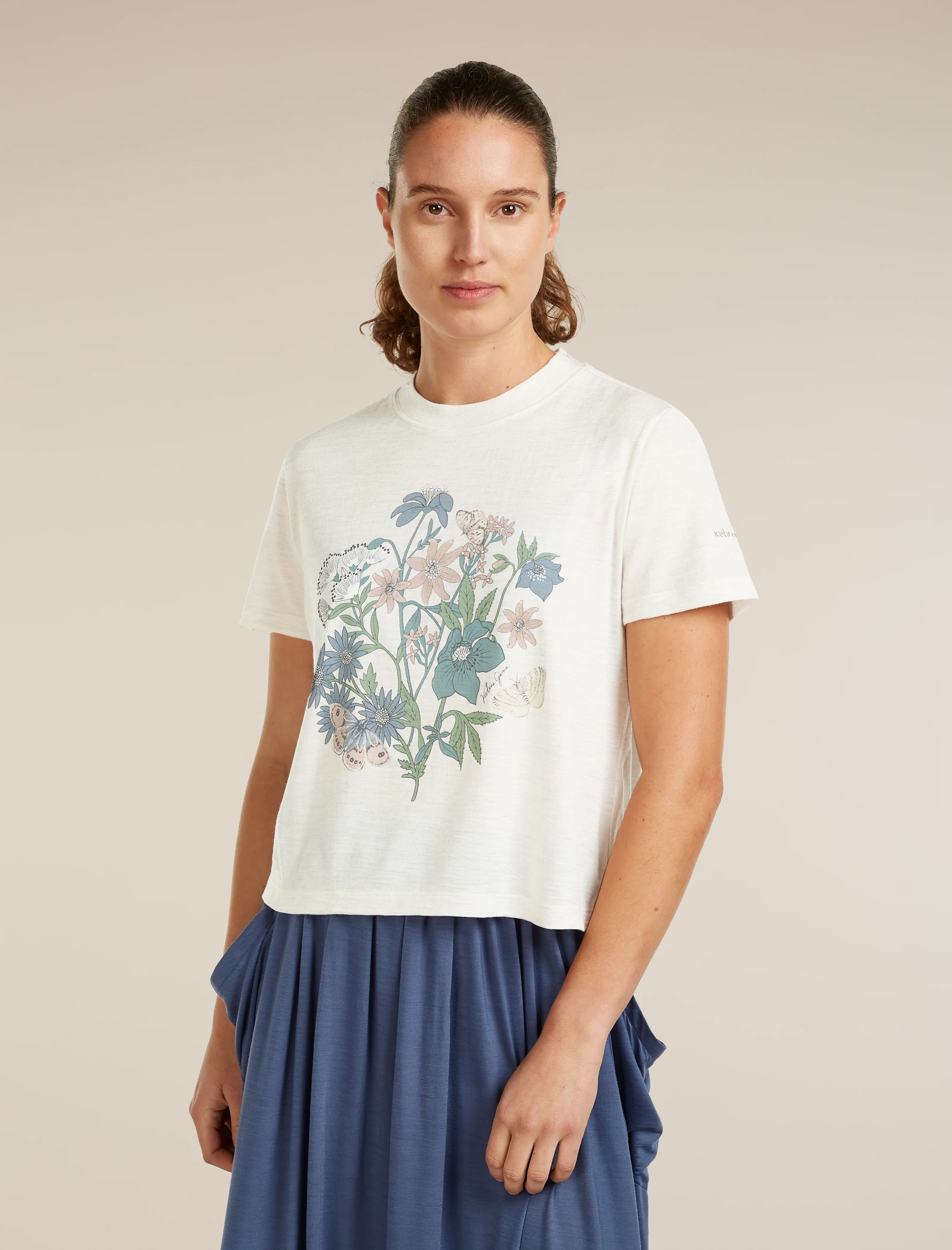 Women's Merino 150 Tech Lite Short Sleeve Crop Tee NZ Flora